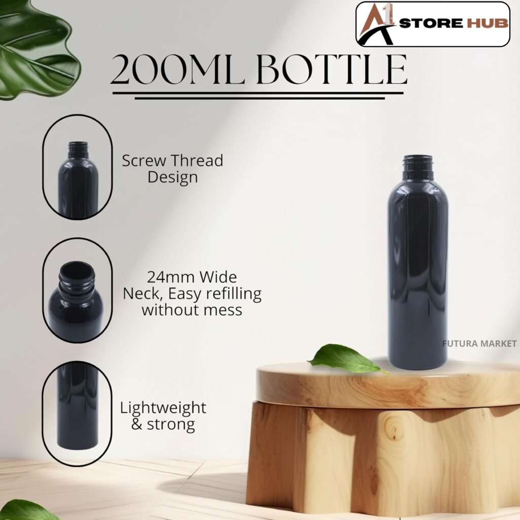 Stylish 200ML Black Dispenser Bottle