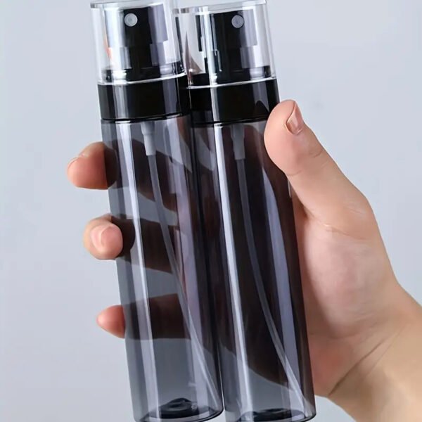 Empty Perfume Spray Bottles - Black Plastic with White Lid