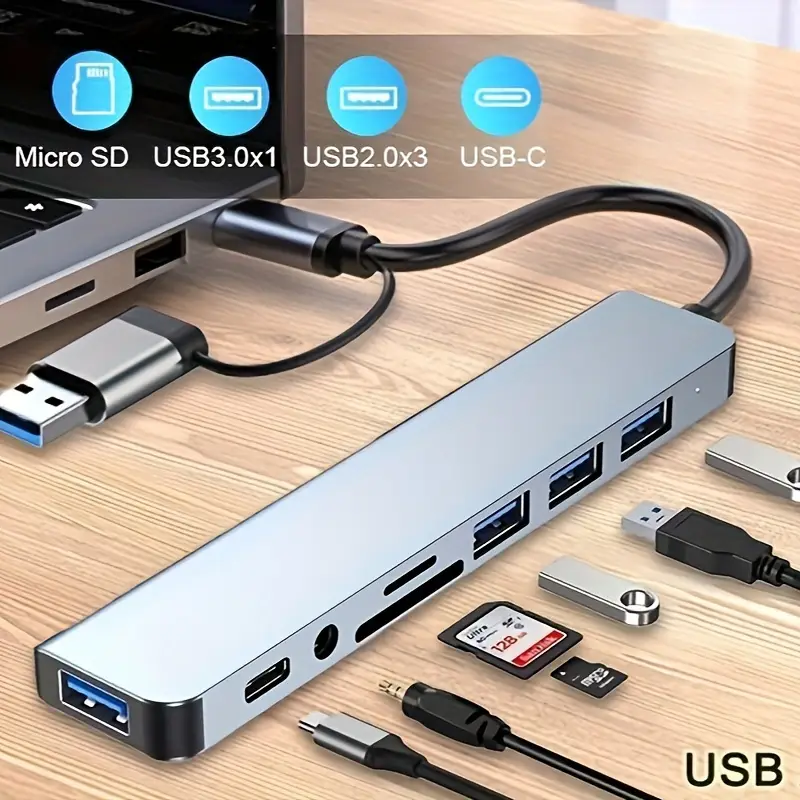 8-in-1 USB Hub for Tablets