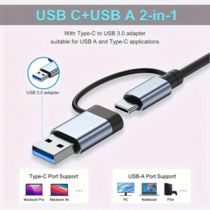 Multi-port adapter for tablets
