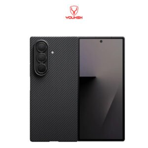 SAMSUNG Z Fold 7 Carbon Fiber Case with premium woven texture design